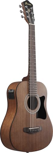 Image of Ibanez Mini Dreadnought Acoustic-Electric Guitar, Open Pore Natural, Built-in Electronics, Compact Travel Size V44MINIE-OPN