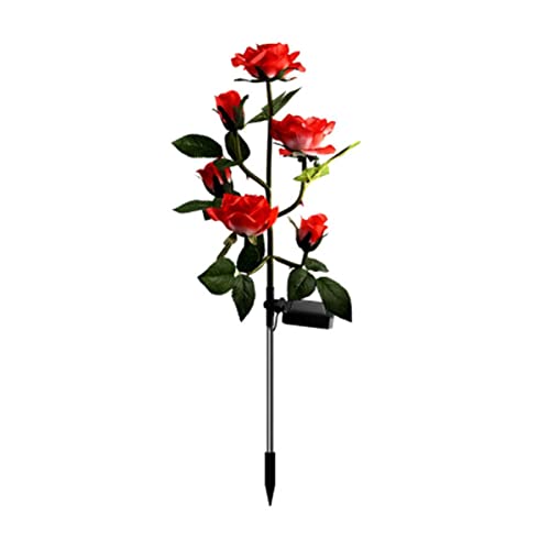 Lampe solaire rose rouge pour illuminer vos soirées et terrasses en été