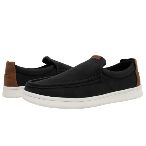 Image of Nautica Men's Slip-On Loafers Casual Moc Toe Sneakers Boat Shoes Slipper for Men - Lightweight & Comfortable - Derwin
