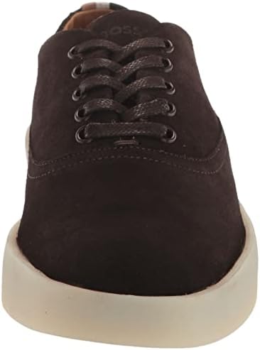 BOSS Men's Clay Suede Dress Sneakers, Chocolate Brown, 10 | Image 1