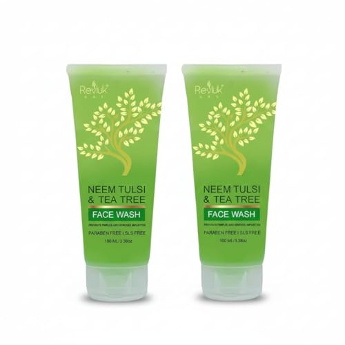Image of inchPureTrio Neem Tulsi Tea Tree Facial Cleanser - Deep Clean & Acne Defense Formula inch Pack Of 2