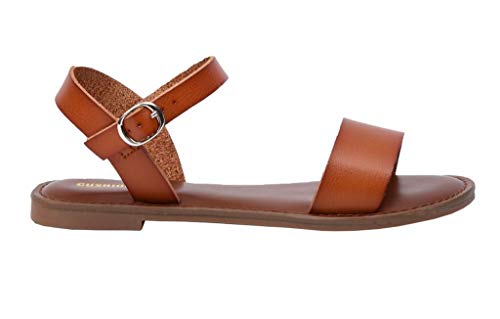 CUSHIONAIRE Women's Clara One Band Ankle Strap Sandal +Memory Foam, Wide Widths Available2