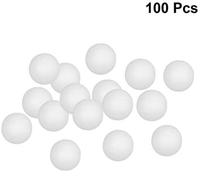 SUPVOX 100pcs White Foam Balls Polystyrene Craft Balls Christmas Craft Ball Art Decoration Styrofoam Balls for DIY Craft Arts Christmas Xmas Tree Hanging Decoration 2cm
