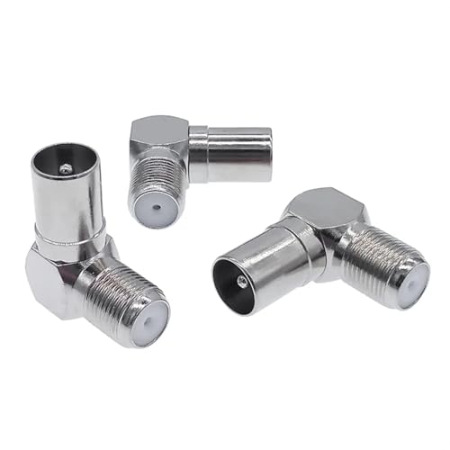 Conector F en ángulo con diseño acodado a 90 grados para cable coaxial 2
