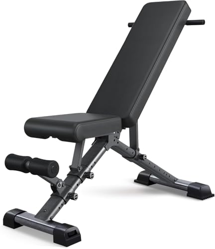 BARWING 900LBS Adjustable Workout Bench for Home Gym, Flat Foldable Weight Bench For Home Gym, 2025 Upgraded Adjustable Bench Press Set, Incline Decline Gym Bench For Full Body Exercise