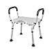 Krzesła prysznicowe dla osób starszych, krzesło prysznicowe w kształcie litery U, z regulacją wysokości stołek łazienkowy ze zdejmowanymi ramionami, antypoślizgowe siedzisko łazienkowe dla seniorów starszych i niepełnosprawnych, 136 kg