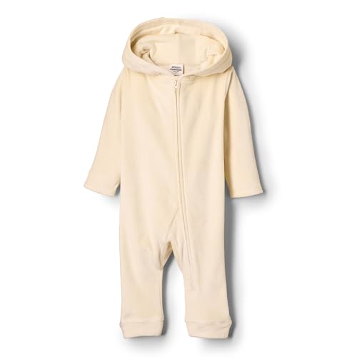 Image of Amazon Essentials x Sofia Grainge Unisex Babies' Velour Hooded Coverall