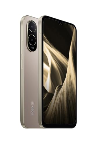 Image of POCO C85x 5G Smartphone, Sunset Gold, 6.9 Inch Display, 32MP Dual AI Camera, 6300mAh Battery, 64GB Storage