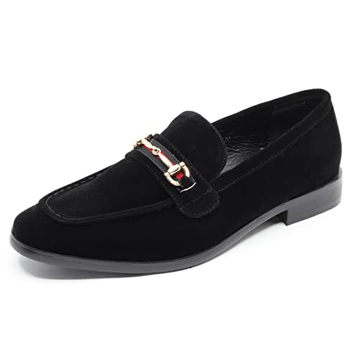 Men's Vintage Velvet Designer Classic Dress Tuxedo Loafers Slip On Shoes Arthur-01