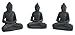 colourliving Dekofigur Buddha 3er Set aus Stein Meditation Feng Shui Gartenfigur Dekoration