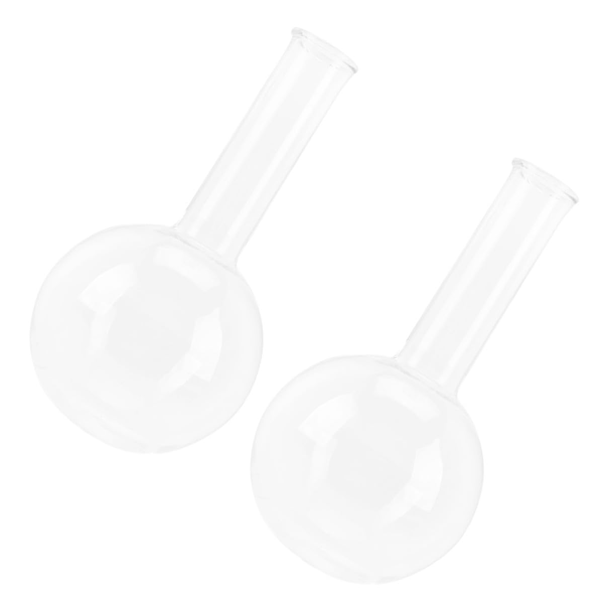 CALLARON Flacon en Verre Col Fin 2pcs Léger et Portable à Fond Rond Ballon à Ébullition en Verre pour Laboratoire et Utilisation Scolaire