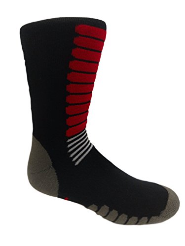 Eurosock Ski Zone OTC Socks -1112 (Black/Red, Small)