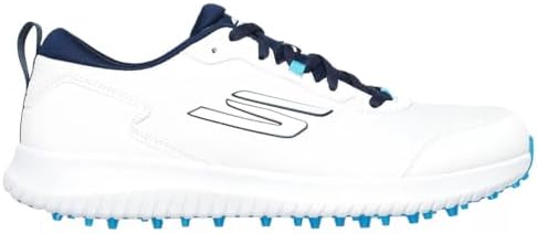 Skechers Men's Max Fairway 4 Lightweight Spikeless Golf Shoe Sneaker, White/Navy, 10.5 Wide | Image 3