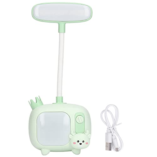 Escritorio para niños Light Light LED LED TV estilo Base Silicona Capacitación de cabeceo USB Estudio de estudio Trabajo (Verde)