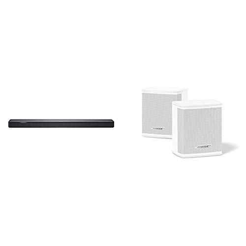 Bose – Barra de sonido 500, con Alexa inegrada, Bluetooth y Wifi, negro + Surround Speakers, blanco