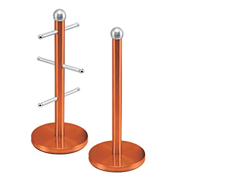 Gems Mug Tree & Roll Holder - Amber (Metallic Orange)