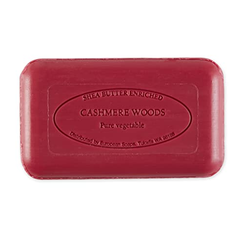 Image of Pre de Provence Artisanal Soap Bar, Natural French Skincare, Enriched with Organic Shea Butter, Quad Milled for Rich, Smooth & Moisturizing Lather, Cashmere Woods, 5.3 Ounce