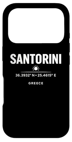 Santorini Greece Coordinates Mediterranean Travel Design �X�}�z�P�[�X iPhone 17 Pro �p