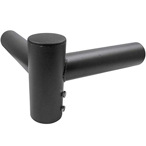 1000LED 90 Degree Twin Spoke Mounting Bracket, Double 90 Degree Pole Top Tenon Adapter, for LED Shoebox Parking Lot Light, Steel mounting Accessories