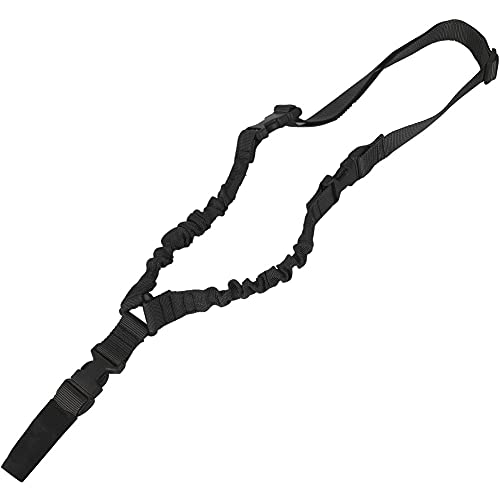 Verstellbarer Einpunkt-Gewehrriemen, Gewehrriemen, 1-Punkt-Gewehrriemen, Multifunktionaler Gewehrriemen, Verstellbares Schulterseil mit Abnehmbarer Schnalle für die Jagd, Camping,(Schwarz)
