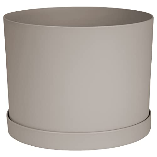 Bloem Mat0683 Mathers Planter W/Saucer Tray-6" Pebble Stone Beige Garden Plater #TOP15