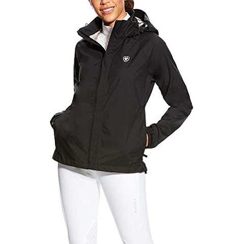 ARIAT Women's Packable Waterproof Jacket, Black Cover