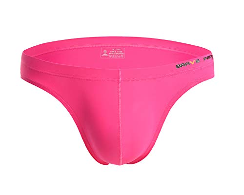 Fashion Sports Underwear Low Waist Stretchy Bikinis Soft Microfiber Briefs 1129 (L, Red)