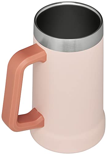 Image of STANLEY Stay-Chill Beer Stein 24 oz | Heavy Duty Big Grip Handle | Beer Tumbler Drink Cup, Holds 2 Cans | Insulated Stainless Steel Party Mug | BPA-Free | Limestone