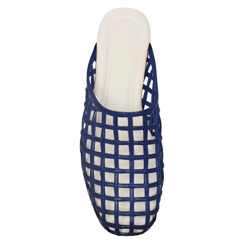 Clear Jelly Shoes for Women Slip on Jelly Mesh Slides Comfortable Closed Toe Flats Sandals Summer Beach Slippers.