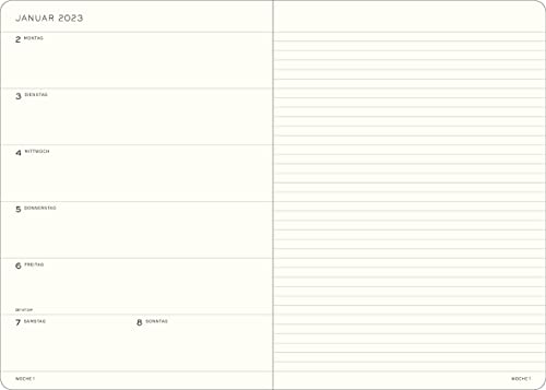 LEUCHTTURM1917 365663 Weekly Calendar & Notebook Composition (B5) 2023, 12 Months, Navy, German - Image 2