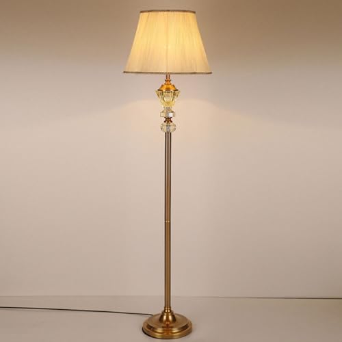 Lámpara de pie alta de metal TTDGYYXW con pantalla de tela soluciones de iluminación interior