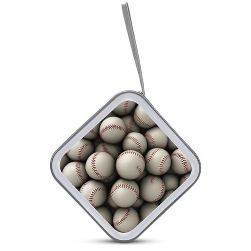 Funda para CD de béisbol rígida anticaídas para 40 DVD portátil 4