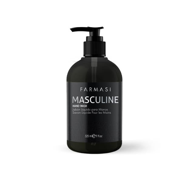 FARMASi Men's Liquid Hand Soap Masculine 325ml/10.98flOz - Moisturizing and Gentle Cleanser for All Skin Types - Refreshing Masculine Scent