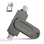 MFi Certified iPhone Flash Drive,512GB Phone Photo Stick,3 in 1 Flash Drive for iPhone,USB Memory Stick for Backup,USB Drive Compatible with iPhone,iPad,Android,PC,More Devices(Black)