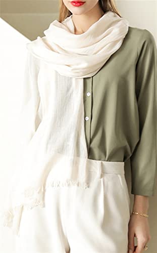 Women Summer Travel Scarf Cotton Linen Pashmina Long Head Scarf Beach Shawl Wrap3