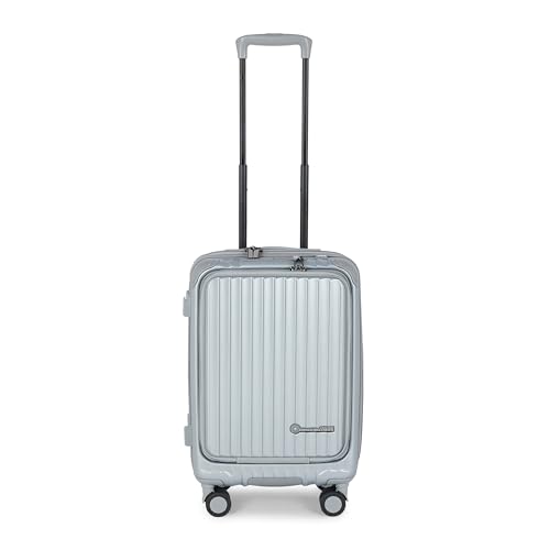 Image of SWISS MILITARY Polycarbonate Summit 360 Rotatable 8 Wheel 60cm Hard Trolley Luggage, Anti Theft Zip, TSA Lock, 15.6 inch Laptop Compartment, Expandable Storage Suitcase & Dust Cover Free Small Silver 62L