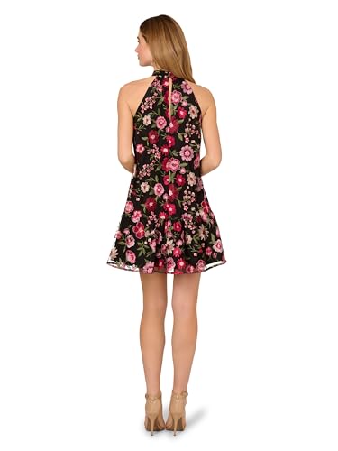 Adrianna Papell Women's Embroidered Short Dress2