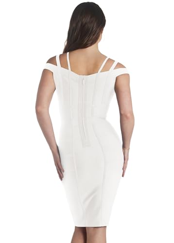 Image of Hybrid & Company Women's Elegant Bandage Dress | Stretch fabric, flattering bodycon fit, elegant silhouette, suitable for cocktail parties, events, and special occasions