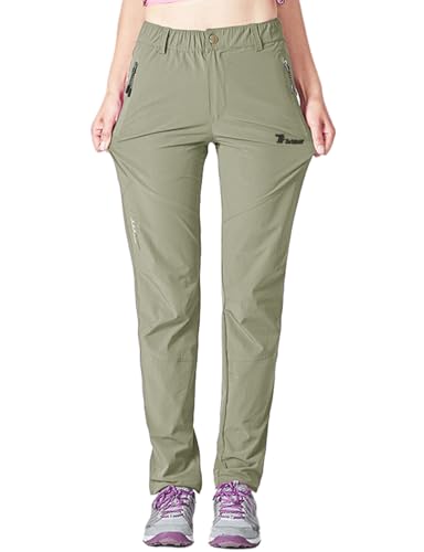 Gopune Women's Outdoor Hiking Pants Lightweight Quick Dry Water Resistant Mountain Trouser