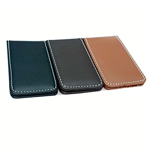 3xMagnetic Money Clip Dollar Clamp Card Holder Wallet Brown_80x46x8mm2