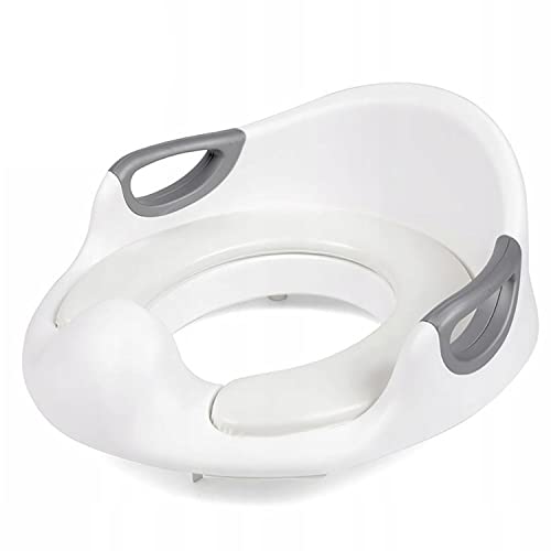 Primabobo Toilettensitz für Kinder mit Haltegriffen, Anti-Rutsch-WC-Sitz und Toilettentrainer für Mädchen und Jungen, Toilettenaufsatz mit Spritzschutz, weicher Sitz mit abwischbarem Polster Cover