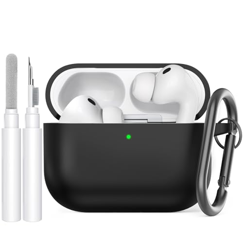AhaStyle AirPods Pro 3 Case Cover (2025) with Cleaning Kit Soft Silicone AirPods Pro 3rd Generation Case [Added Carabiner and Strap] Full Body Shockproof Cover Skin for Apple AirPods Pro 3rd Gen 2025 by AHASTYLE - Used condition - US$8.81