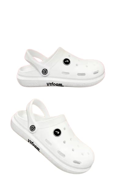 Casual Sports Clogs| Comfortable & Lightweight Daily Use for Men/Boys White-image-17