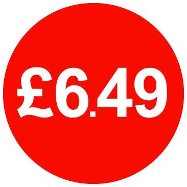 30mm Price Stickers Pack of 500 - Red - £6.49