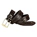 AGUTALITHIC Full Grain Leather Handmade Belt for Men Women-Casual Woven Hollow Braided Fully Adjustable Belt with Cow Leather(125cm/49, Black)