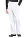 Men Scrubs Set Workwear Professionals WW695 V-Neck Top & WW190S Tapered Leg Fly Front Cargo Pant, White- L Top/L Short Pant