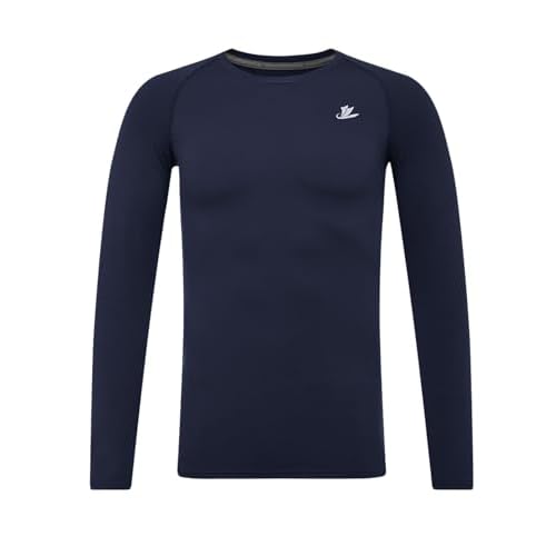 DEVOROPA Youth Boys Compression Shirt Long Sleeve Football Baseball Undershirt Quick Dry Sports Baselayer Crewneck