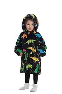 Wearable Blanket Hoodie for Kids Toddlers Super Warm Cozy Oversized Hooded Blanket Sweatshirt with Pocket for Little Girls Boys