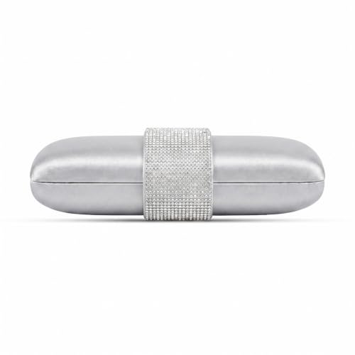 Image of Satin Rhinestones Evening Bags Party Bridal Clutch Purse For Women Prom Clutch