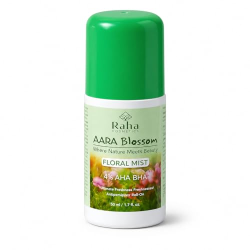 Image of AARONIC Underarm Roll On Deodorant 50ml - Long Lasting Floral Fragrance | 4% AHA BHA | Roll On for Man & Women | Underarm Roll On Men Odour Control (Floral Mist)